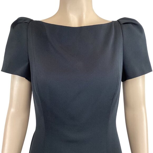 Robert Rodriguez Black‎ Dress Size 6 With Lace Back & Bow Details Short Sleeves - Picture 4 of 10